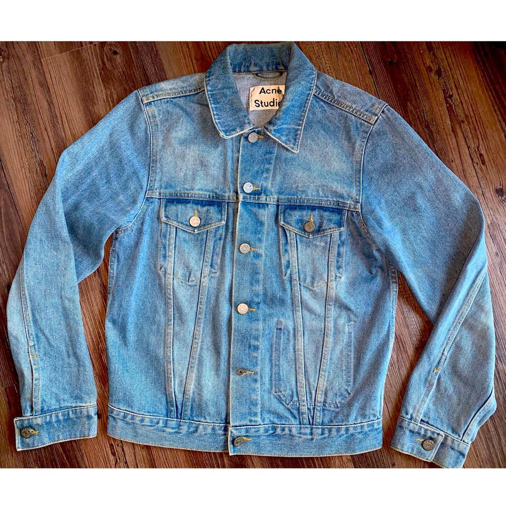 Acne “robin” denim jacket men’s size size 46 color mid blue
